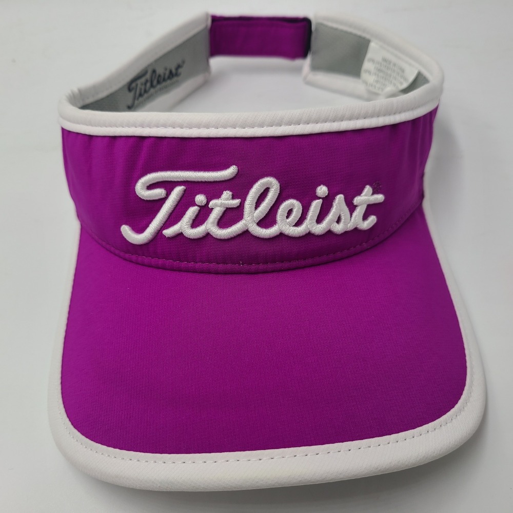 Women Titleist Visor Hat Adjustable Purple White Golf Logo Tennis Pickleball
